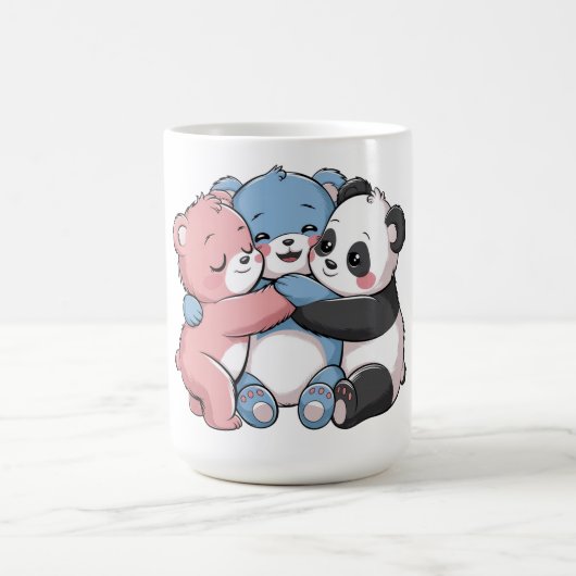 Niedliche Teddybären mit Panda Kaffeetasse (Mittel)