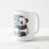 Niedliche Teddybären mit Panda Kaffeetasse (VorderseiteRechts)