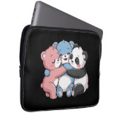 Niedliche Teddybären mit Panda Laptopschutzhülle (Vorne Rechts)