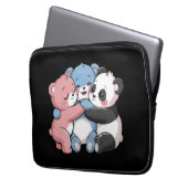 Niedliche Teddybären mit Panda Laptopschutzhülle (Vorderseite Links)