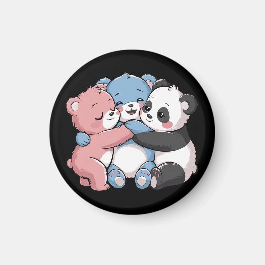 Niedliche Teddybären mit Panda Magnet (Vorne)