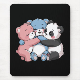 Niedliche Teddybären mit Panda Mousepad