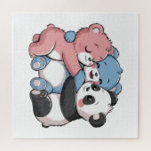 Niedliche Teddybären mit Panda Puzzle (Horizontal)
