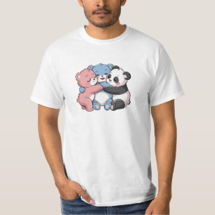 Niedliche Teddybären mit Panda T-Shirt