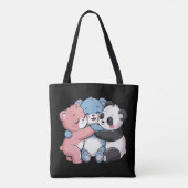 Niedliche Teddybären mit Panda Tasche (Rückseite)