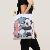 Niedliche Teddybären mit Panda Tasche (Von Nahem)