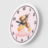 🐻 Niedliche Teddybären-Uhr für Kinderzimmer 🕒 Große Wanduhr (Winkel)