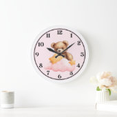 🐻 Niedliche Teddybären-Uhr für Kinderzimmer 🕒 Große Wanduhr (Zuhause)