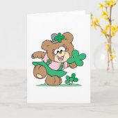 niedliche Teddybärengestaltung Karte (Gelbe Blume)