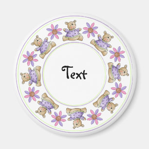 Niedliche Teddyentwurfsgrenze Magnet