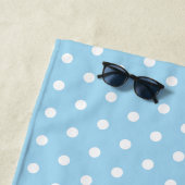 Niedliche Teddypolka dotiert Sterne blau-weiß Strandtuch (Beispiel)