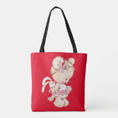 Niedliche Teddytasche in Rot Totasche Tasche (Rückseite)