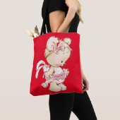 Niedliche Teddytasche in Rot Totasche Tasche (Von Nahem)