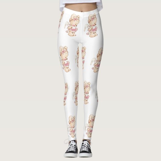 Niedliche tedgedruckte Leggings (Vorderseite)