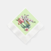 Niedliche Tee-Party-Cookies Serviette (Ecke)