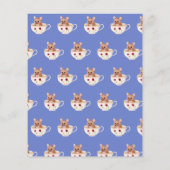 Niedliche Tee-Party Einladungen für Babydusche (Rückseite)