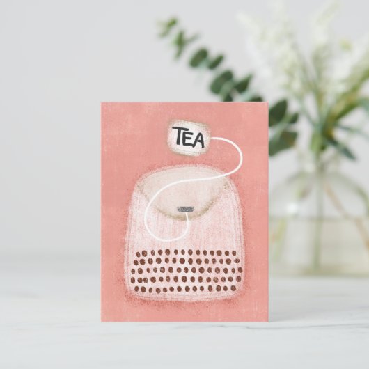 Niedliche Teebeutel Postkarte (Stehend Vorderseite)