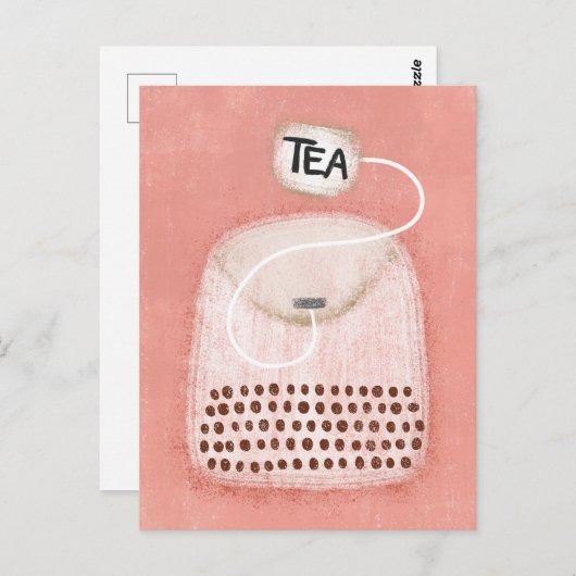 Niedliche Teebeutel Postkarte (Vorne/Hinten)
