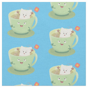 Niedliche Teebeutel-Tasse-Cartoon-Humorfigur Stoff