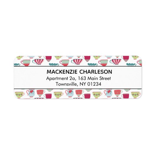 Niedliche Teecup-Musteradresse (Vorne)