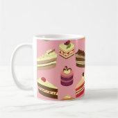 Niedliche Teekuchen - Illustrationsmuster Kaffeetasse (Links)