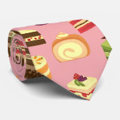 Niedliche Teekuchen - Illustrationsmuster Krawatte (Gerollt)