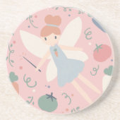 Niedliche Teigwaren Gemüse und Früchte Getränkeuntersetzer (Vorne)