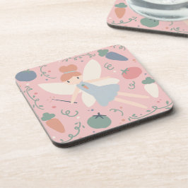 Niedliche Teigwaren Gemüse und Früchte Getränkeuntersetzer