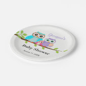 Niedliche Teller für Babydusche der Eukalyptusfami (Schrägansicht)