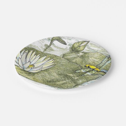 Niedliche Teller für die Blume "Dragonfly & Lilly  (Schrägansicht)