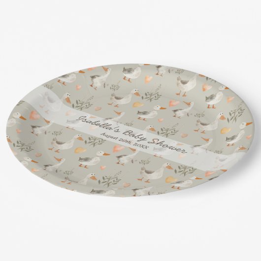 Niedliche Teller von Gänsepapier (Schrägansicht)