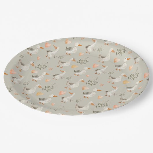 Niedliche Teller von Gänsepapier (Schrägansicht)