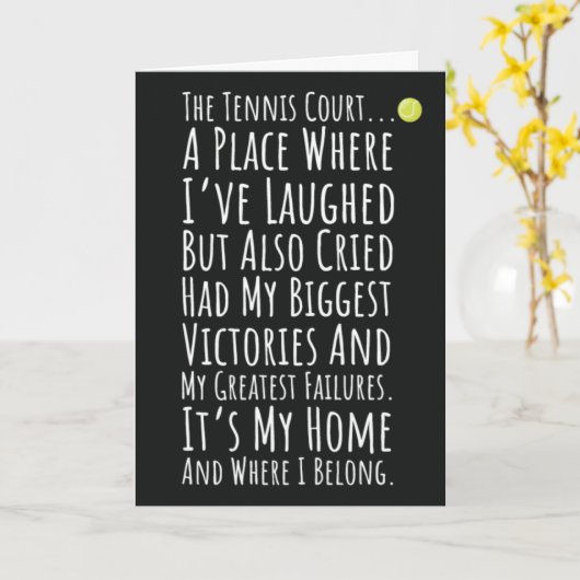 Niedliche Tennis Cards Parco delle camelie Locarno Karte (Gelbe Blume)