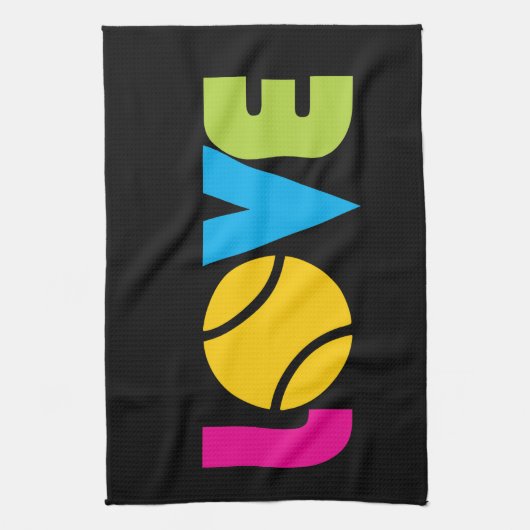 Niedliche Tennis-LIEBE - Geschirrtuch (Vertikal)