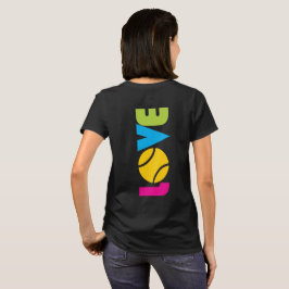 Niedliche Tennis-LIEBE, individuelle Name T-Shirt