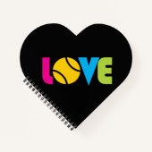 Niedliche Tennis-LIEBE - Notizblock (Vorderseite)