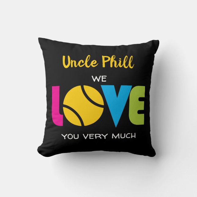 Niedliche Tennis-LIEBE - Sondertext Kissen (Vorderseite)