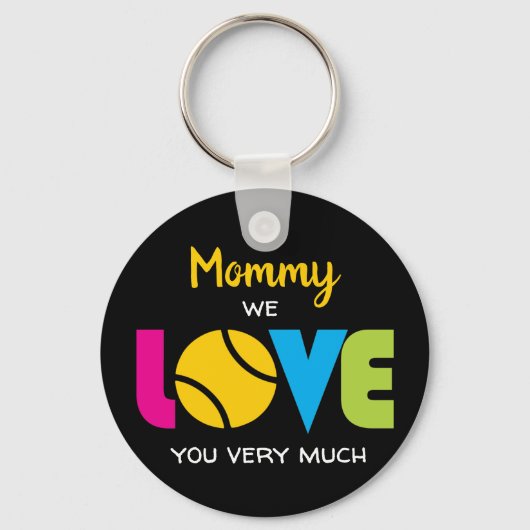 Niedliche Tennis-LIEBE - Sondertext Schlüsselanhänger (Vorderseite)