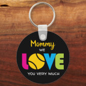 Niedliche Tennis-LIEBE - Sondertext Schlüsselanhänger (Vorderseite)