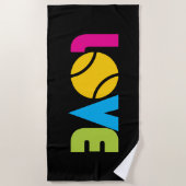 Niedliche Tennis-LIEBE - Strandtuch (Vorderseite)