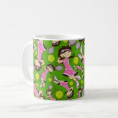 Niedliche Tennis-Mädchen-Tasse Kaffeetasse (Vorderseite Links)