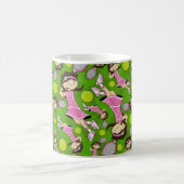 Niedliche Tennis-Mädchen-Tasse Kaffeetasse (Mittel)