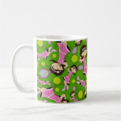 Niedliche Tennis-Mädchen-Tasse Kaffeetasse (Links)
