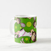 Niedliche Tennis-Mädchen-Tasse Kaffeetasse (Vorderseite Links)