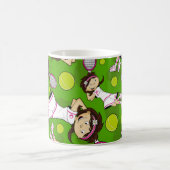 Niedliche Tennis-Mädchen-Tasse Kaffeetasse (Mittel)