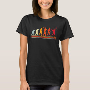 Niedliche Tennis Player Evolution Vintage Farbe rü T-Shirt