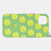 niedliche Tennisbälle mit Monogramm Case-Mate iPhone Hülle (Rückseite (Horizontal))