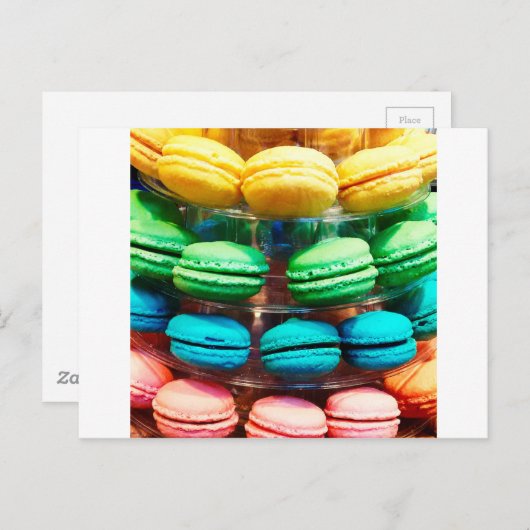 Niedliche Tessiner Macaron Postkarte (Vorne/Hinten)