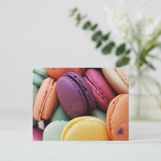 Niedliche Tessiner Macaron Postkarte (Stehend Vorderseite)