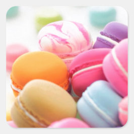 Niedliche Tessiner Macaron Quadratischer Aufkleber